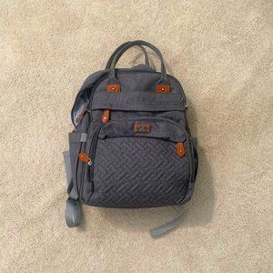EUC BabbleRoo Diaper Bag Backpack - Dark Gray